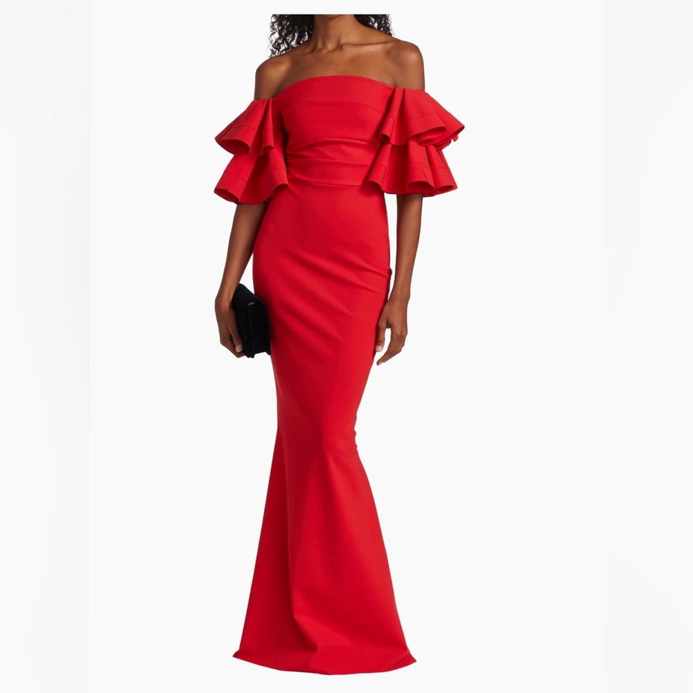 CHIARA BONI LA PETITE ROBE PARVATI OFF SHOULDER GOWN size 2 (38)
